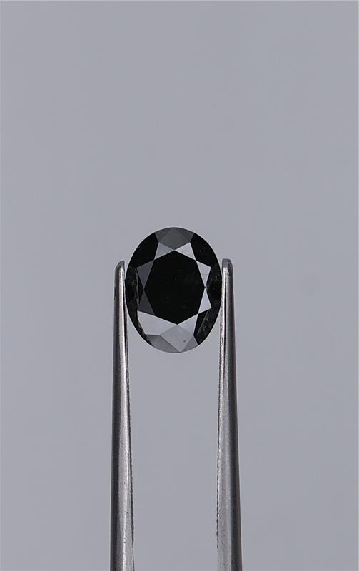 1.67ct Fancy Black Oval Natural Diamond