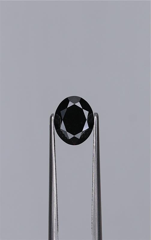 1.72ct Fancy Black Oval Natural Diamond
