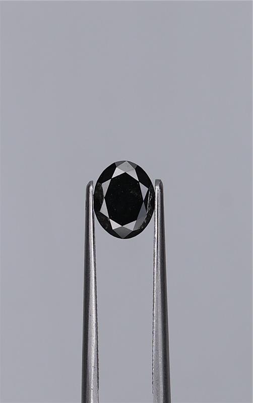 1.15ct Fancy Black Oval Natural Diamond