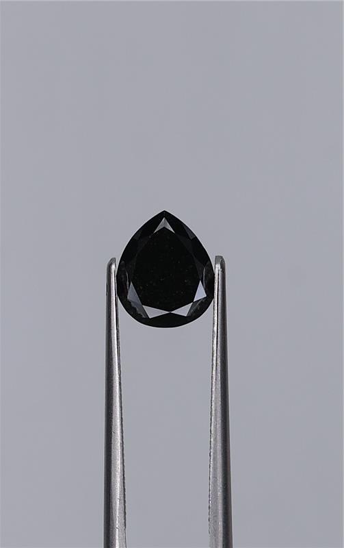 1.66ct Fancy Black Pear Natural Diamond