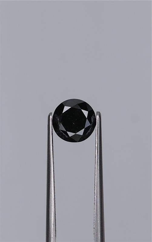 1.33ct Fancy Black Round Natural Diamond