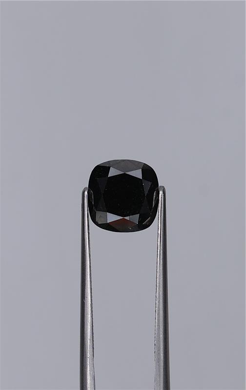 3.15ct Fancy Black Cushion Natural Diamond