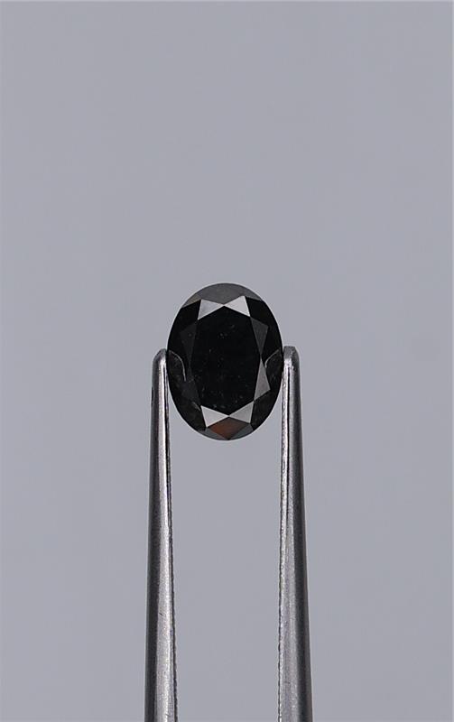 1.12ct Fancy Black Oval Natural Diamond