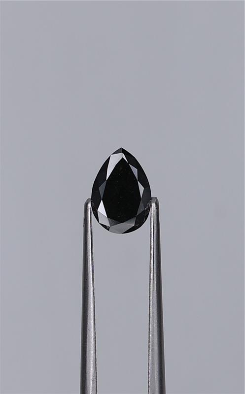 0.95ct Fancy Black Pear Natural Diamond