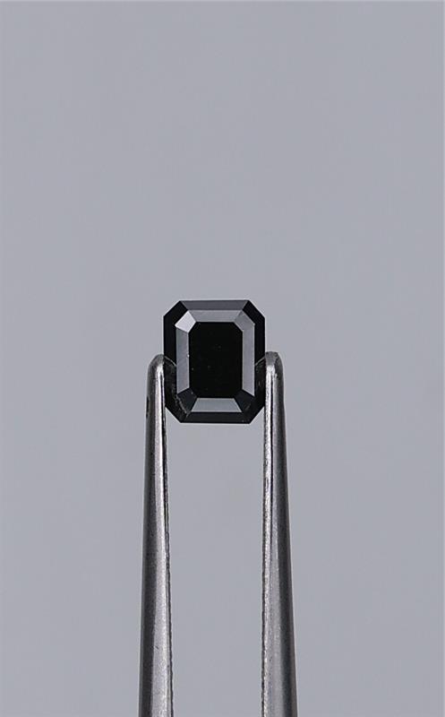 0.64ct Fancy Black Emerald Natural Diamond