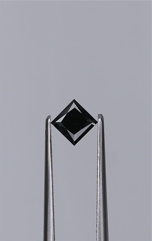 0.61ct Fancy Black Princess Natural Diamond