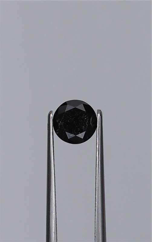 1.23ct Fancy Black Round Natural Diamond