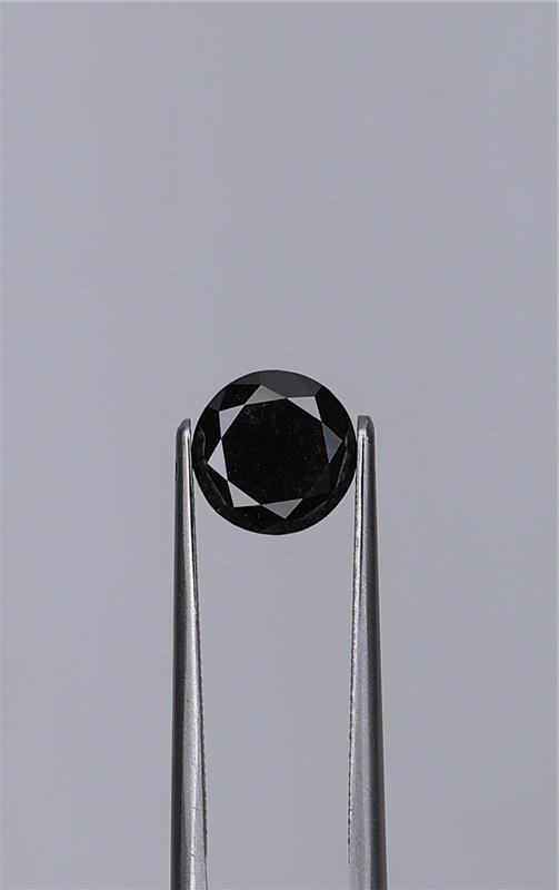 1.69ct Fancy Black Round Natural Diamond