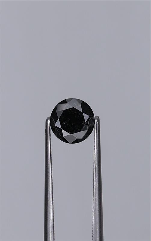 1.05ct Fancy Black Round Natural Diamond