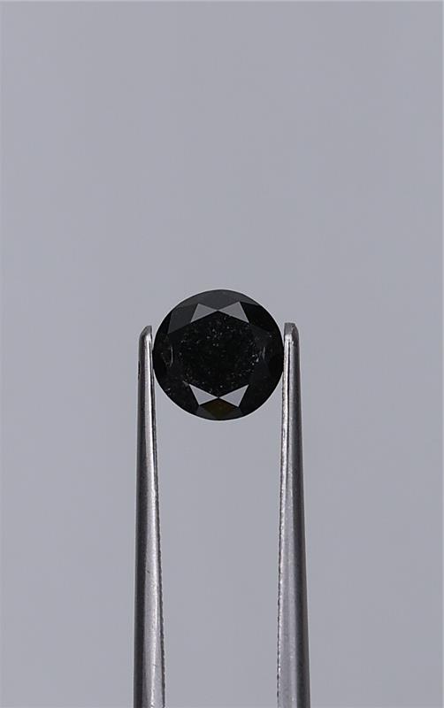 1.39ct Fancy Black Round Natural Diamond