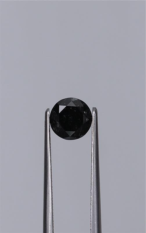 1.13ct Fancy Black Round Natural Diamond