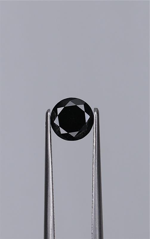 1.08ct Fancy Black Round Natural Diamond