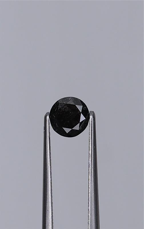 0.53ct Fancy Black Round Natural Diamond