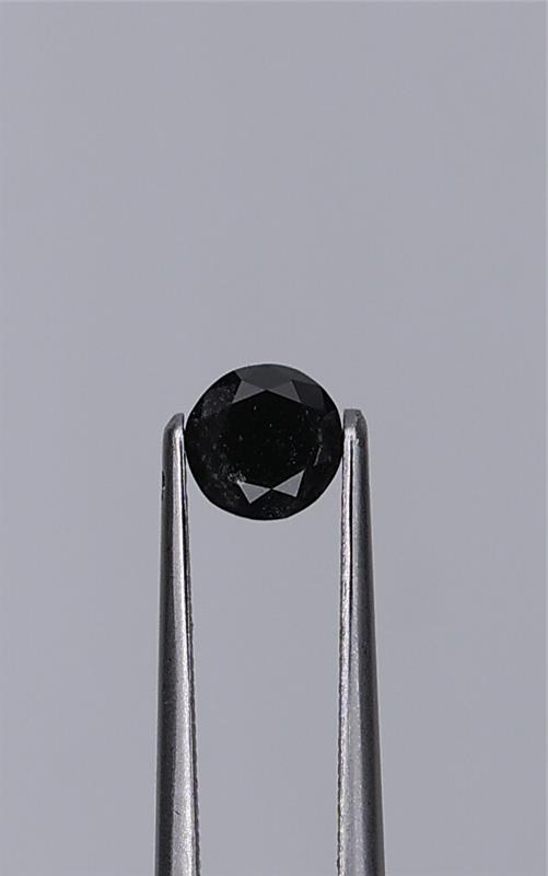 0.52ct Fancy Black Round Natural Diamond