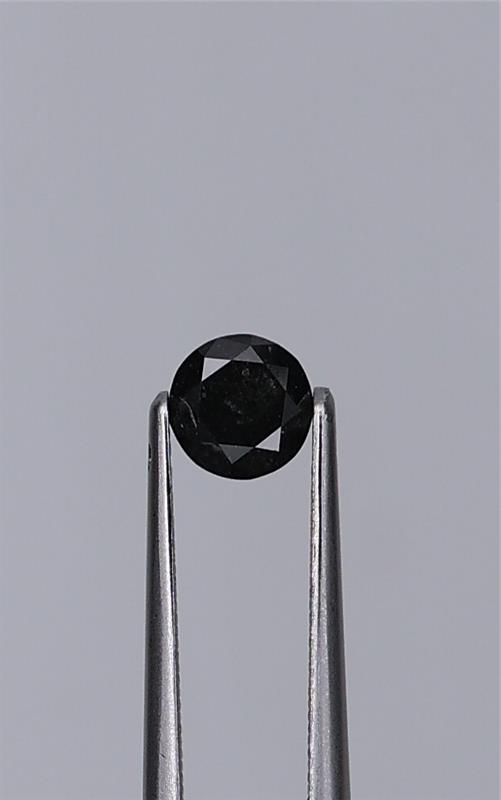 0.5ct Fancy Black Round Natural Diamond