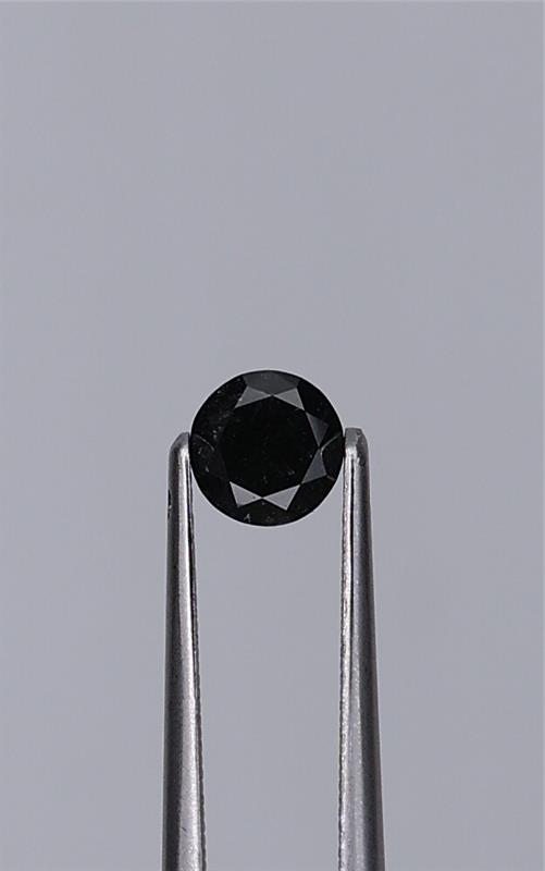 0.47ct Fancy Black Round Natural Diamond