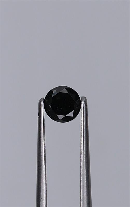 0.41ct Fancy Black Round Natural Diamond