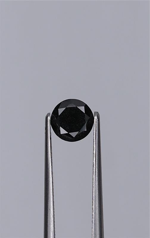 0.79ct Fancy Black Round Natural Diamond